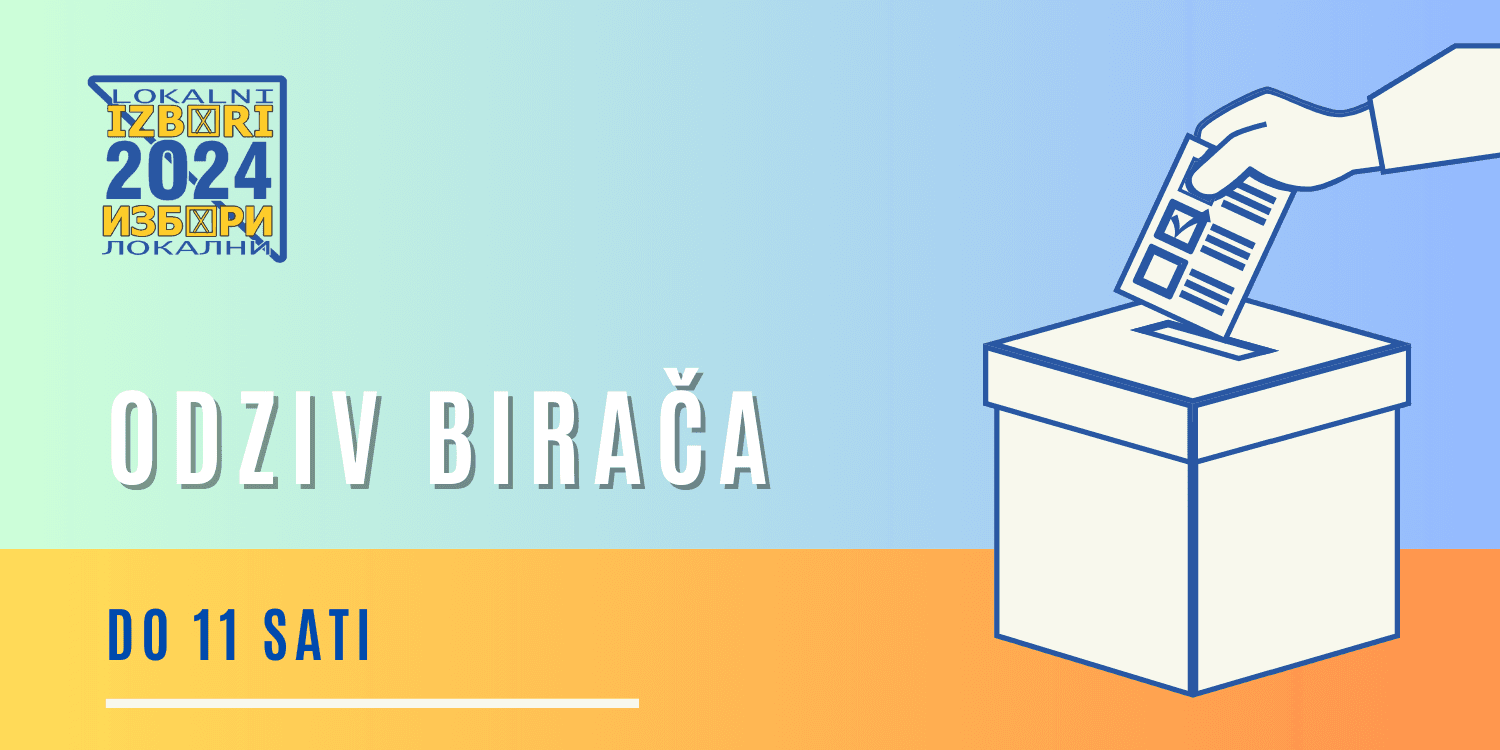 Lokalni izbori 2024: Odziv birača do 11 sati