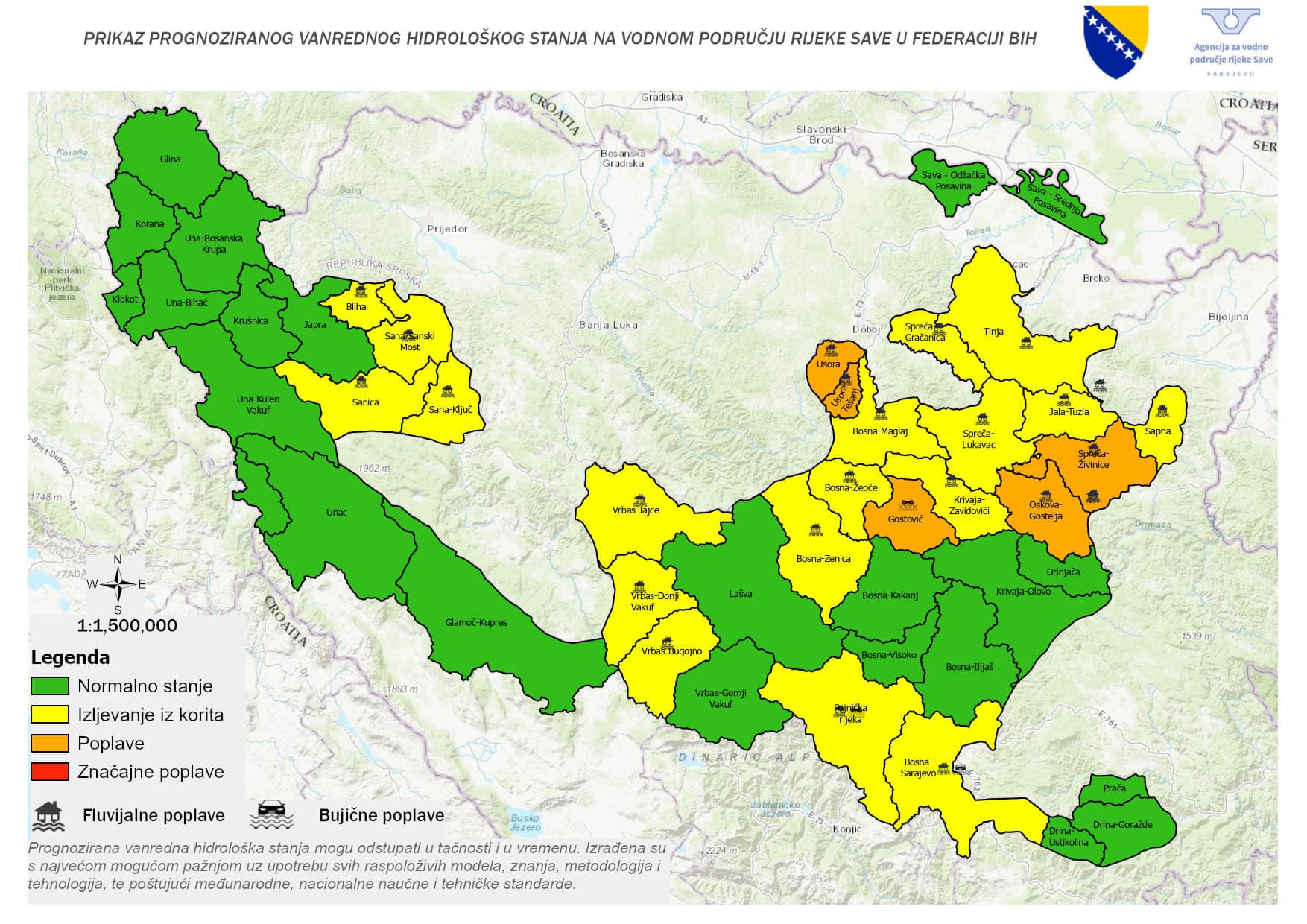 U narednim danima vanredno hidrološko stanje